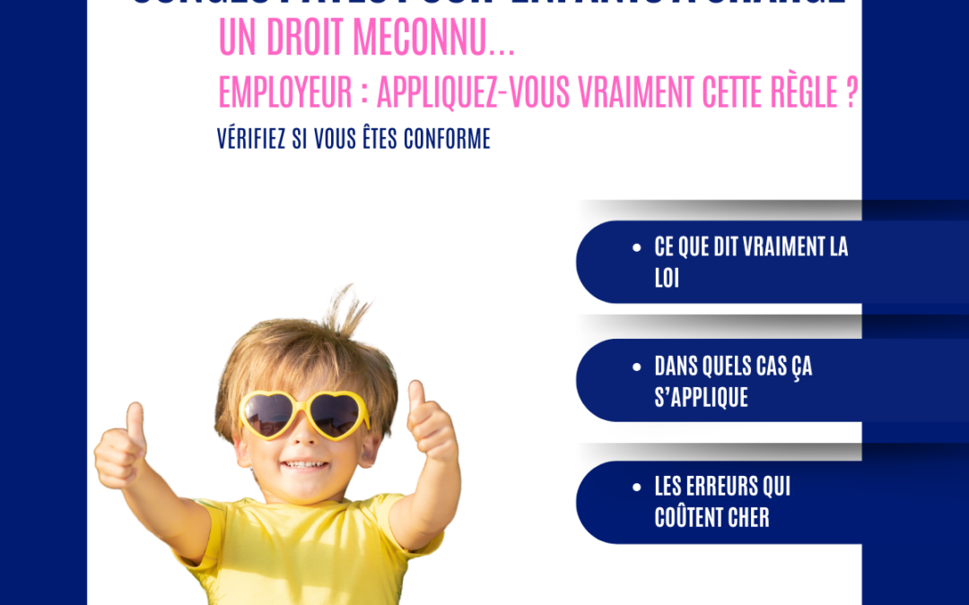 congés payés enfants à charge règles employeur paie