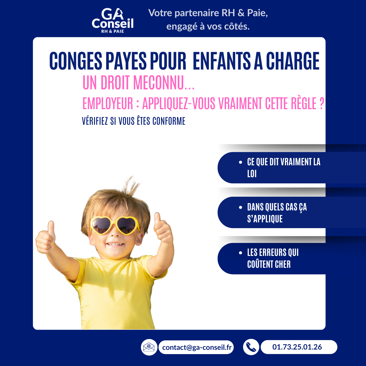 conges-payes-enfants-charge congés payés enfants à charge règles employeur paie