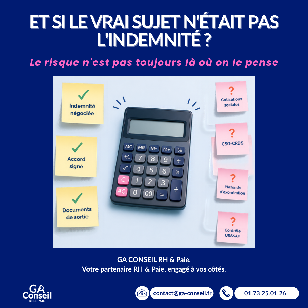 Indemnités de rupture Calcul du traitement social d'une indemnité de rupture sur un bulletin de paie avant la sortie d'un salarié